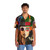 Colorful hawaiian shirt with collage of Johnny Depp characters - People Front