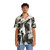 Charcoal abstract Hawaiian shirt with jazz quartet design - People Front