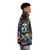 Lord Shiva Puffer Jacket featuring Hindu deity with snakes - men side right
