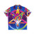 Retro 90s psychedelic Hawaiian shirt with occult inspired design
