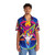 Retro 90s psychedelic Hawaiian shirt with occult inspired design - People Front