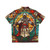 Assassin's Creed inspired Hawaiian shirt with stained glass and mosaic design - Back