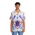 Scarab Queen Nikury Hawaiian Shirt with Floral and Gemstone Pattern - People Front