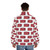 London red bus puffer jacket with iconic double decker bus pattern - men back
