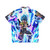 Anime-inspired Sayajin Blue Hawaiian Shirt featuring Gogeta from Dragon Ball Super