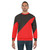 Anarcho communist black and red sweatshirt with radical political design - men