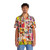 Kylie Minogue wearing a tropical floral Hawaiian shirt - People Front