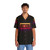 Retro 80s sunset cassette Hawaiian shirt with vibrant neon colors and wavy patterns - People Front