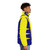 Wolverine and X-23 puffer jacket with blue and yellow color scheme - men side right