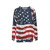 Patriotic American Sweatshirt with USA Flag Design - hanging