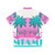 Retro 80s Miami Vice inspired Hawaiian shirt - Back