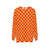 Amber orange and crimson red checkered pattern sweatshirt - hanging