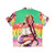 Retro 80s Hawaiian shirt with colorful, vibrant print - Back