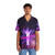 Retro 80s Hawaiian Shirt with Praise the Sun Dark Souls Graphic - People Front