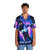Blue Beetle Hawaiian Shirt with Young Superhero Design - People Front