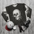 All Is Vanity Gothic Sweatshirt with Skull Design - flat lay