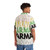 Retro 1980s Hawaiian Shirt with Karma Club Red Gold and Green Pattern - People Back
