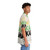 Retro 1980s Hawaiian Shirt with Karma Club Red Gold and Green Pattern - People Pight