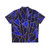 Blue abstract geometric Hawaiian shirt - Back