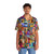 Jazz festival inspired Hawaiian shirt with blues and ragtime music motifs - People Front