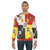 Colorful abstract sweatshirt inspired by the spiritual geometric art of Alfred Jensen - men