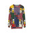 Alfred Jensen-inspired abstract sweatshirt with spiritual geometric patterns - hanging