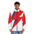 Lightning bolt puffer jacket for music lovers and glam rock fans - men front