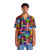 Caribbean flags printed on a tropical Hawaiian shirt - People Front