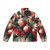 Person wearing a light-up Christmas puffer jacket with festive decorations - Back