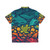 Colorful Hawaiian shirt with a spectrum of aquatic sea life - Back