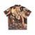 Japanese inspired Hawaiian shirt with skeleton spectre and samurai warrior design