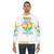 Adorable cartoon watchdog fish design on a colorful sweatshirt - men