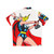 Jane Foster wearing a vintage Hawaiian shirt with Thor's hammer Mjolnir - Back