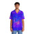 Psychedelic blacklight reactive Hawaiian shirt with fluid art design - People Front