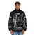 Stylish puffer jacket with sci-fi inspired design featuring an alien xenomorph - men front