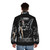 Stylish puffer jacket with sci-fi inspired design featuring an alien xenomorph - men back