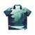 Canadian mountain landscape Hawaiian shirt with blue, green, and rocky mountain details