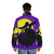 Retro 90s puffer jacket featuring a Darkwing Duck and Ducktales cartoon mashup design - men back