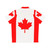 Canadian flag printed on a Hawaiian style shirt - Back