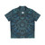 Black Teal Aqua Protea Doodle Pattern Hawaiian Shirt