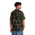 Black Hawaiian shirt with spring botanical floral pattern - People Back