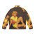 Lepa Brena Puffer Jacket with Retro Yugoslav Album Cover Design - Back