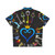Kingdom Hearts Keyblade Hawaiian Shirt with tropical design and gaming elements - Back