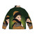 Leopard print puffer jacket featuring Alejandro Mogollo art design - Back