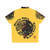 Black power Hawaiian shirt with yellow and black tiger print - Back