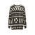 African Mud Cloth Black and White Sweatshirt - hanging