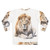 Majestic African male lion wearing a sweatshirt - Back