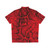 Red snakeskin pattern on a Hawaiian-style shirt - Back