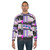 Aesthetic 90s Retro Sweatshirt with Repeating Pattern - men