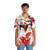 Vibrant red geisha Hawaiian shirt with Japanese art inspired design - People Front